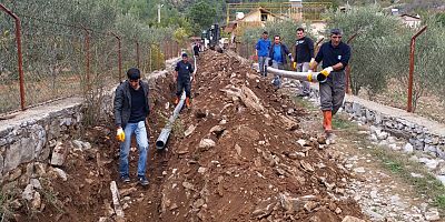 İbradı Düzlen’de yağmur suyu çalışması