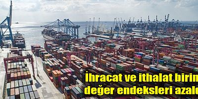 İhracat ve ithalat birim değer endeksleri azaldı