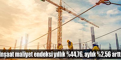 İnşaat maliyet endeksi yıllık %44