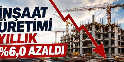 İnşaat üretimi yıllık %6,0 azaldı