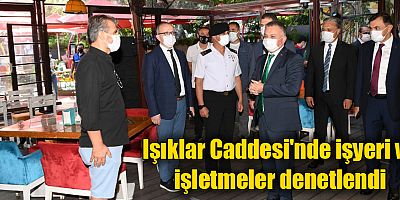 Işıklar Caddesi'nde işyeri ve işletmeler denetlendi