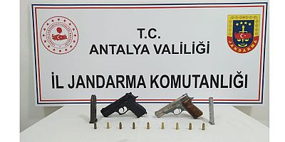 İşletme çatısında silah bulundu