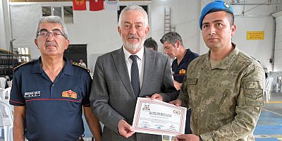 Isparta Belediyesi İtfaiyesi’nden askeri personele arama ve kurtarma eğitimi