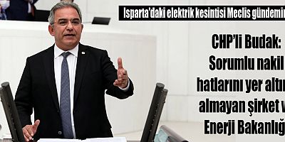 Isparta'daki elektrik kesintisi Meclis gündeminde