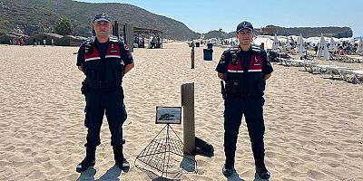Jandarma Tarafından Nesli Tehlike Altındaki Deniz Kaplumbağalarının Yuva Alanlarının Kontrolü