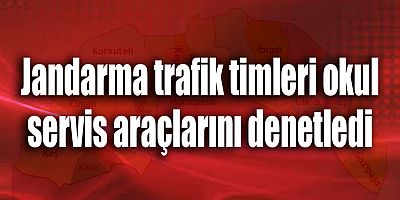 Jandarma trafik timleri okul servis araçlarını denetledi