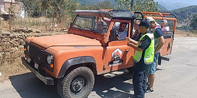 Jandarmadan safari araçları denetimi