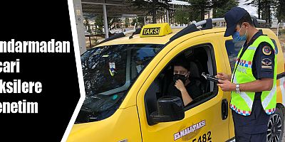 Jandarmadan ticari taksilere denetim