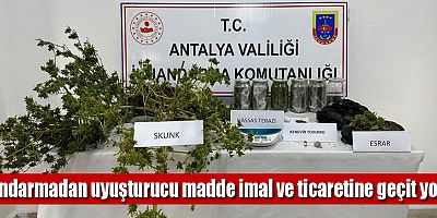 Jandarmadan uyuşturucu madde imal ve ticaretine geçit yok