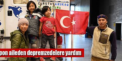 Japon aileden depremzedelere yardım