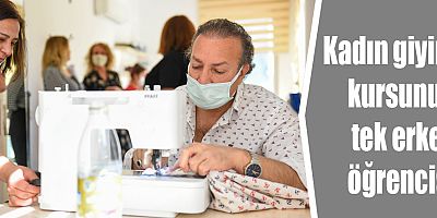 Kadın giyim kursunun tek erkek öğrencisi