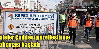 Kafeler Caddesi güzelleştirme çalışması başladı