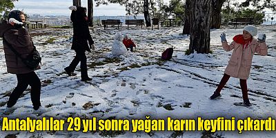 Kar sevinci Kepez’de bir başka yaşandı