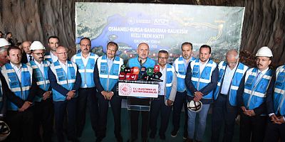 Karaismailoğlu: Osmaneli-Yenişehir-Bursa-Balıkesir Hızlı Tren Projesi'nde T04 tünelinde ışığı gördük