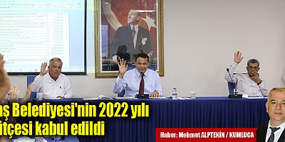 Kaş Belediyesi'nin 2022 yılı bütçesi kabul edildi