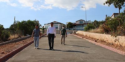 Kaş’ta Beton Kaplama Yol Yapım Çalışmaları