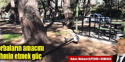 Kaş’ta bir park tahrip edildi
