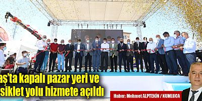 Kaş’ta kapalı pazar yeri ve bisiklet yolu hizmete açıldı