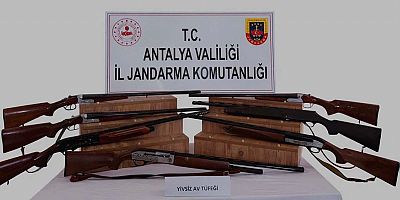 Kaş'ta Ruhsatsız Silah ve Av Tüfeği Ele Geçirilmildi