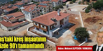 Kaş’taki kreş inşaatının yüzde 90’ı tamamlandı