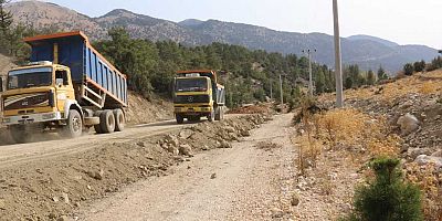 Kaş yolları asfaltlanıyor