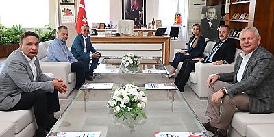Kaymakam Solmaz ve Başsavcı Almalı’dan Başkan Topaloğlu’na ziyaret 