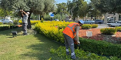 Kemer Atatürk Caddesi’nde peyzaj çalışması