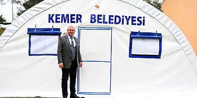 Kemer Belediyesi hastanelere tünel çadırı kuruyor