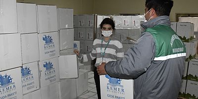Kemer Belediyesi ihtiyaç sahiplerinin yanında
