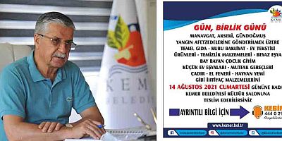 Kemer Belediyesi'nden 