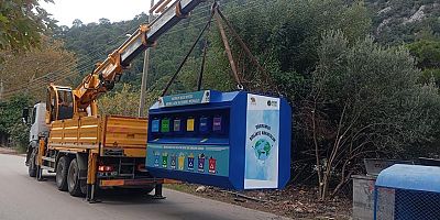 Kemer Belediyesi tarafından 2 mahalleye daha mobil atık getirme merkezi