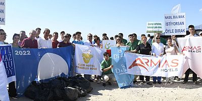 Kemer Belediyesi ve KETOB iş birliğinde Çalış tepesinde çevre temizliği yapıldı