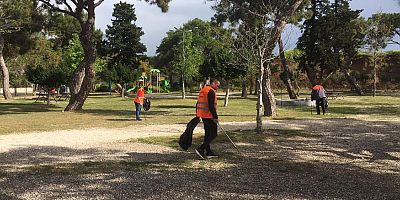 Kemer'de bayram temizliği