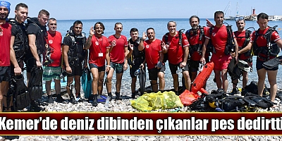 Kemer'de su altı temizliği