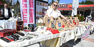 Kemer’de üreten ev hanımları kermesi yapıldı