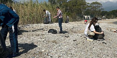 Kemer’de yabancı uyruklu kadınlardan temizlik faaliyeti