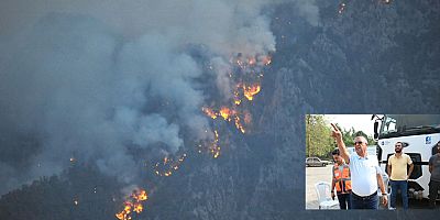 Kemer’deki orman yangını ile mücadele sürüyor