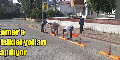 Kemer'e bisiklet yolları yapılıyor