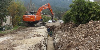 Kemer Kuzdere’de yeni hat çalışması
