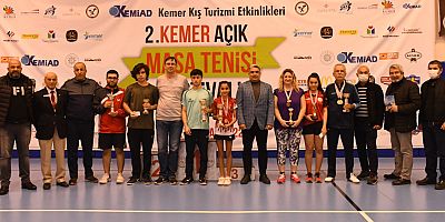 KEMİAD 2. Kemer Açık Masa Tenisi Turnuvası sona erdi