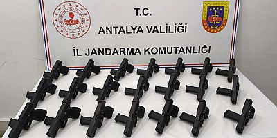Kepez'de 21 adet ruhsatsız tabanca ele geçirildi
