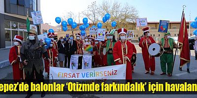 Kepez’de balonlar ‘Otizmde farkındalık’ için havalandı