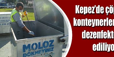 Kepez’de çöp konteynerleri dezenfekte ediliyor