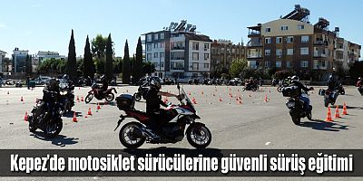 Kepez’de motosiklet sürücülerine güvenli sürüş eğitimi