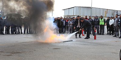 Kepez’den çalışanlarına yangın eğitimi