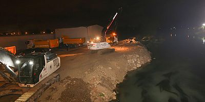 Kepez’den Düden Çayı’na dolgu operasyonu