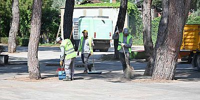 Kepez’den Tek Sarnıç Parkı’nda temizlik seferberliği