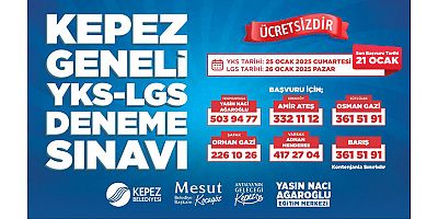 Kepez’den YKS ve LGS deneme sınavı