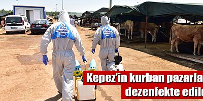 Kepez’in kurban pazarları dezenfekte edildi