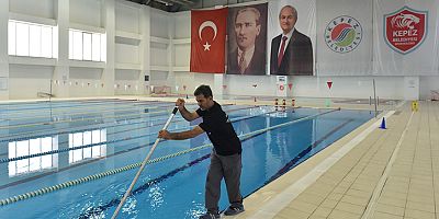 Kepez’in olimpik yüzme havuzunda hijyen ve sağlık önceliği